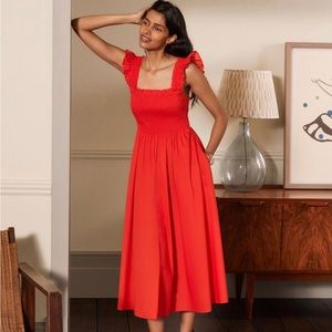 NWOT Boden smocked bodice midi dress